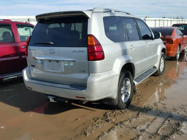 JTJBT20X830009037 - 2003 LEXUS GX 470 SILVER photo 4