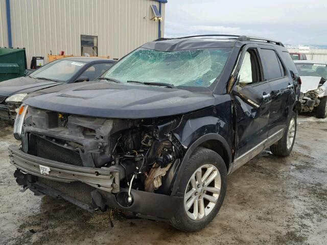 1FM5K8D84EGC48731 - 2014 FORD EXPLORER X BLACK photo 2