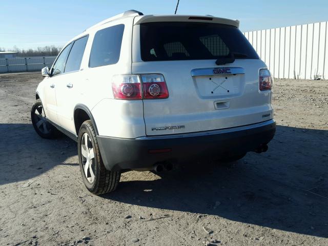 1GKLVMED0AJ129650 - 2010 GMC ACADIA SLT თეთრი ფოტო 3