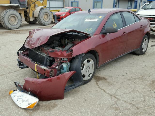 1G2ZG57N784236641 - 2008 PONTIAC G6 BASE RED photo 2