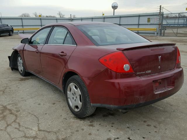 1G2ZG57N784236641 - 2008 PONTIAC G6 BASE RED photo 3