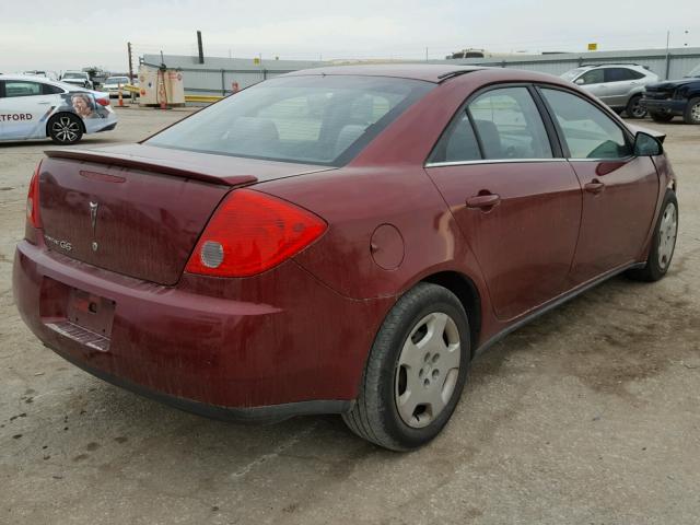 1G2ZG57N784236641 - 2008 PONTIAC G6 BASE RED photo 4