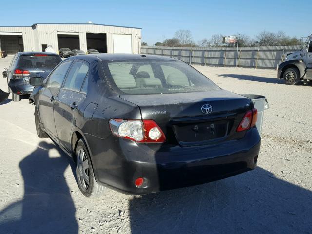 1NXBU40E09Z095628 - 2009 TOYOTA COROLLA BA BLACK photo 3