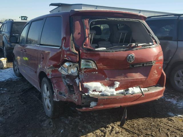 2V8HW341X9R578359 - 2009 VOLKSWAGEN ROUTAN SE RED photo 3