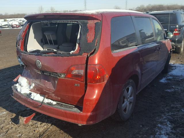 2V8HW341X9R578359 - 2009 VOLKSWAGEN ROUTAN SE RED photo 4