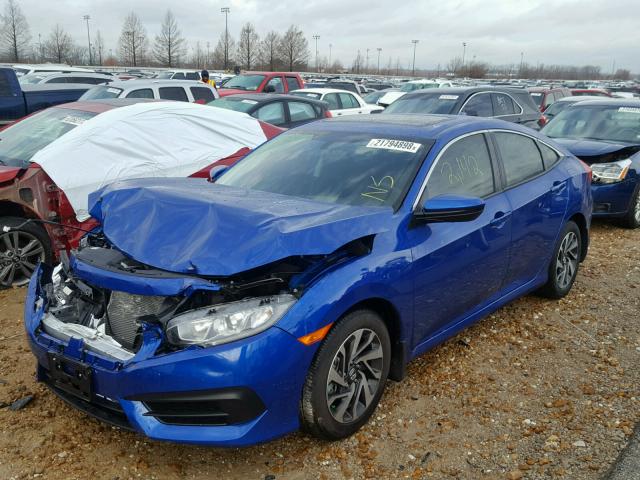 19XFC2F70HE078749 - 2017 HONDA CIVIC EX BLUE photo 2