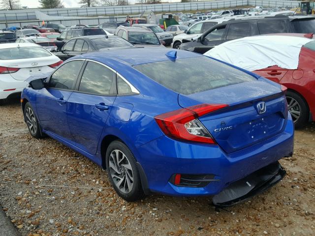 19XFC2F70HE078749 - 2017 HONDA CIVIC EX BLUE photo 3