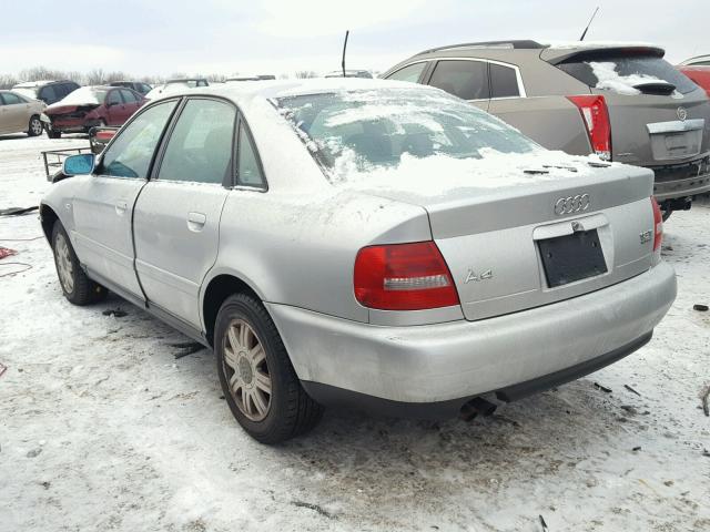 WAUCB28D8XA282447 - 1999 AUDI A4 1.8T QU SILVER photo 3