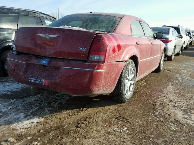 2C3LA53G37H616074 - 2007 CHRYSLER 300 TOURIN MAROON photo 4