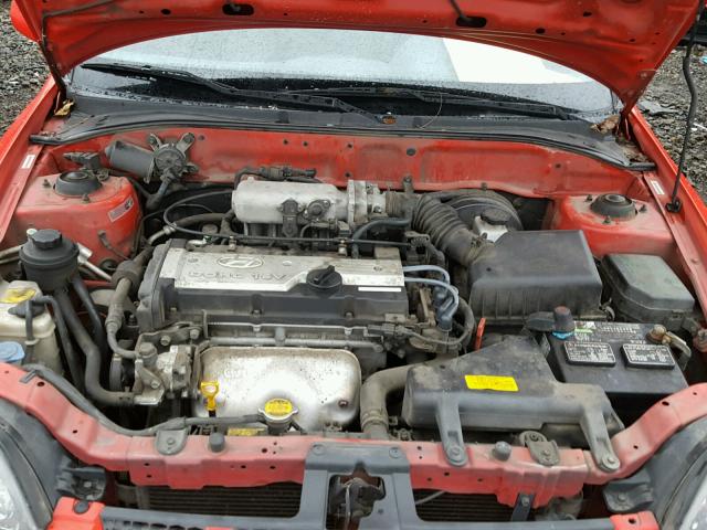 KMHCG45C65U672630 - 2005 HYUNDAI ACCENT GL RED photo 7