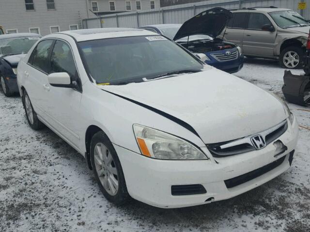 1HGCM66547A081470 - 2007 HONDA ACCORD EX WHITE photo 1