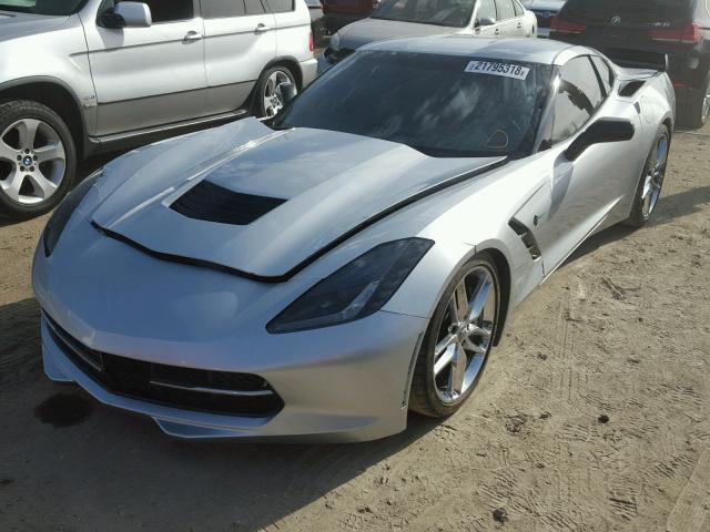 1G1YH2D73G5119410 - 2016 CHEVROLET CORVETTE S SILVER photo 2