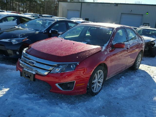 3FAHP0JA8CR283795 - 2012 FORD FUSION SEL RED photo 2