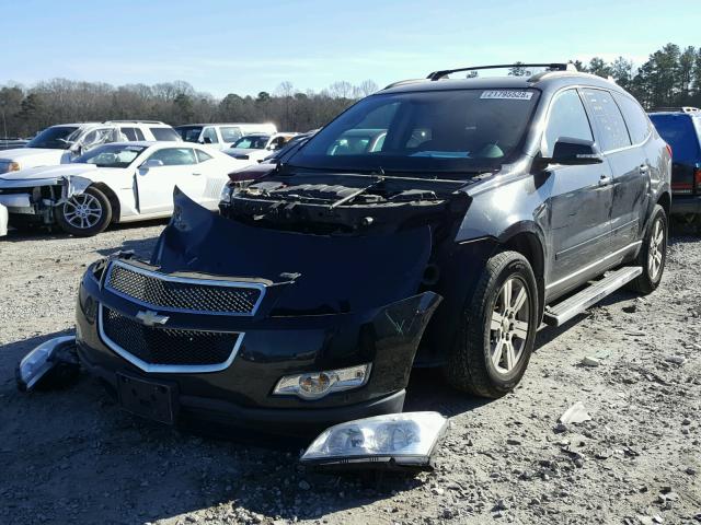 1GNKRGED0CJ180573 - 2012 CHEVROLET TRAVERSE L BLACK photo 2