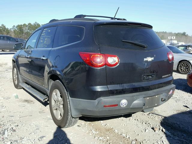 1GNKRGED0CJ180573 - 2012 CHEVROLET TRAVERSE L BLACK photo 3