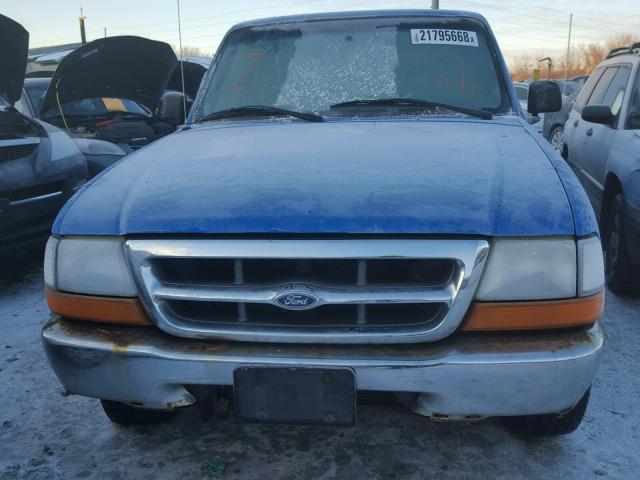 1FTYR10V0YPA32847 - 2000 FORD RANGER BLUE photo 9