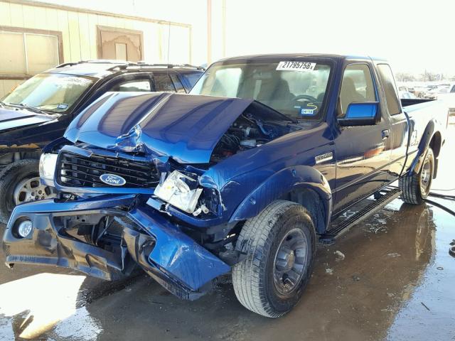 1FTYR44E39PA54967 - 2009 FORD RANGER SUP BLUE photo 2