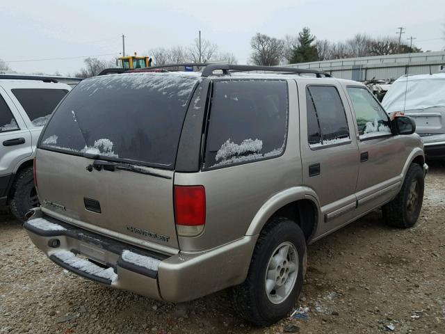 1GNDT13W1Y2313872 - 2000 CHEVROLET BLAZER TAN photo 4