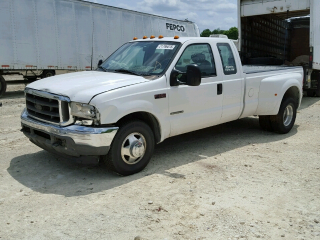 1FTWX32F91EC44081 - 2001 FORD F350 WHITE photo 2