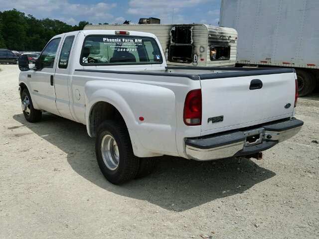 1FTWX32F91EC44081 - 2001 FORD F350 WHITE photo 3