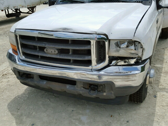 1FTWX32F91EC44081 - 2001 FORD F350 WHITE photo 9