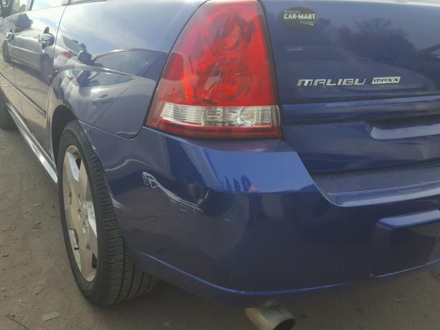 1G1ZW63116F143535 - 2006 CHEVROLET MALIBU MAX BLUE photo 9