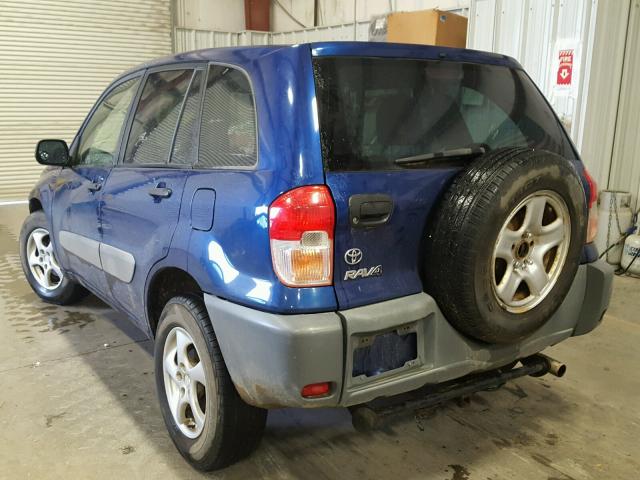 JTEHH20V010027876 - 2001 TOYOTA RAV4 BLUE photo 3