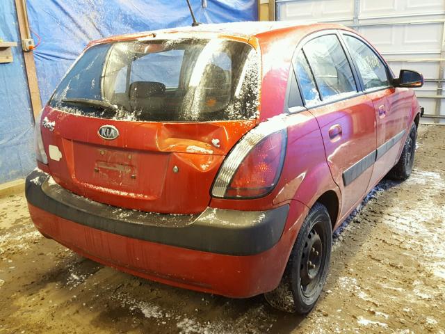 KNADE243796517273 - 2009 KIA RIO 5 SX ORANGE photo 4