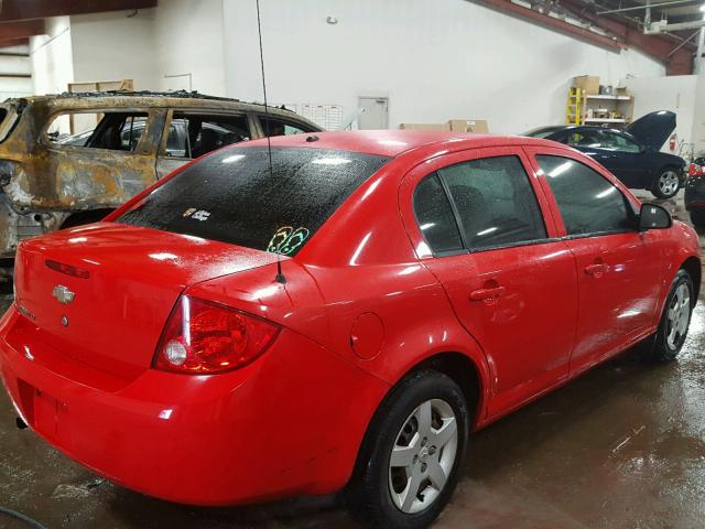 1G1AL58F087332100 - 2008 CHEVROLET COBALT LT RED photo 4