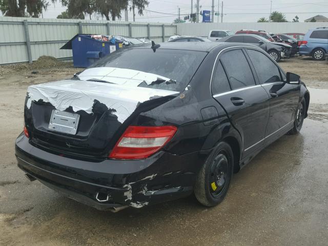 WDDGF5EB0AR089902 - 2010 MERCEDES-BENZ C 300 BLACK photo 4