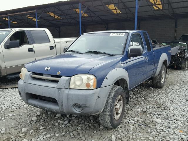 1N6ED26T51C319530 - 2001 NISSAN FRONTIER K BLUE photo 2