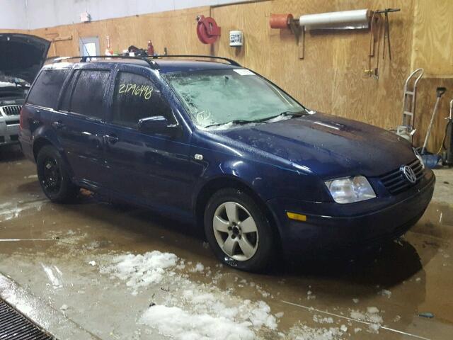 WVWRP61J43W563812 - 2003 VOLKSWAGEN JETTA GL T BLUE photo 1