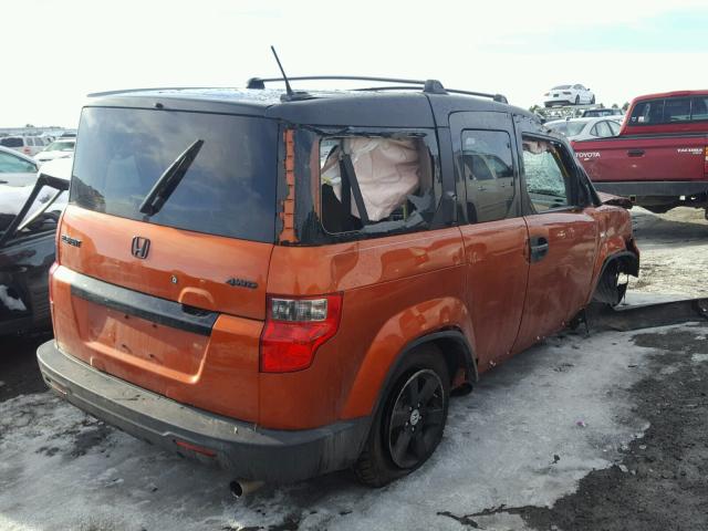 5J6YH2H78BL003538 - 2011 HONDA ELEMENT EX ORANGE photo 4