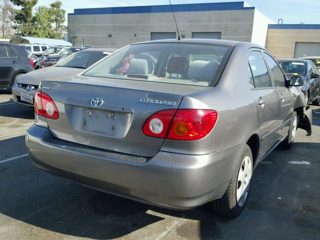 1NXBR32E54Z270389 - 2004 TOYOTA COROLLA CE GRAY photo 4