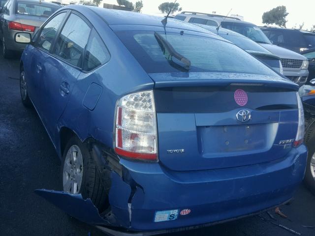 JTDKB20U077674619 - 2007 TOYOTA PRIUS BLUE photo 3