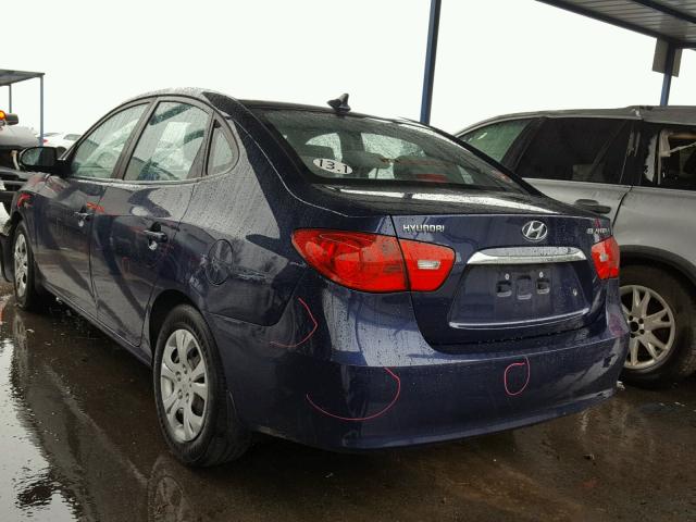 KMHDU4AD1AU019192 - 2010 HYUNDAI ELANTRA BL BLUE photo 3