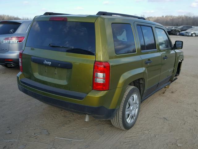 1C4NJPBA2CD579409 - 2012 JEEP PATRIOT SP GREEN photo 4