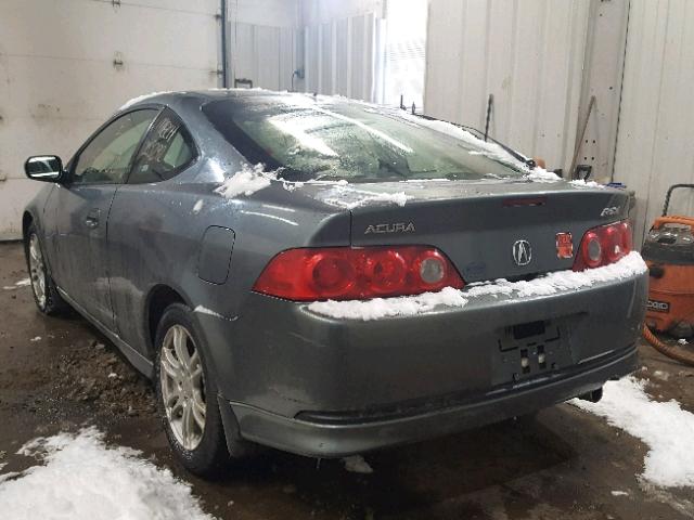 JH4DC54885S000764 - 2005 ACURA RSX GRAY photo 3