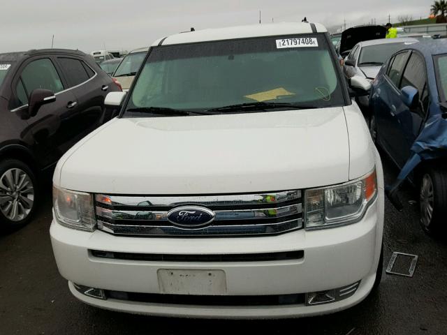 2FMHK6CC3ABB28976 - 2010 FORD FLEX SEL WHITE photo 9