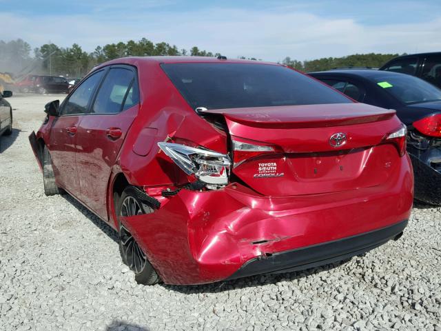 2T1BURHE6FC345310 - 2015 TOYOTA COROLLA L RED photo 3