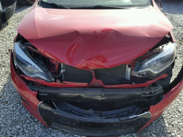 2T1BURHE6FC345310 - 2015 TOYOTA COROLLA L RED photo 7