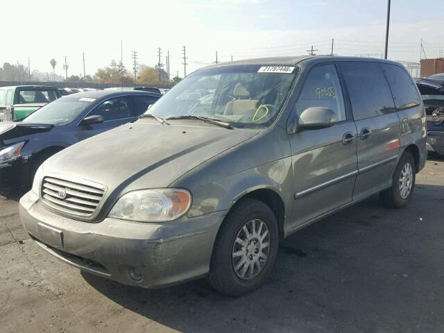 KNDUP131336479684 - 2003 KIA SEDONA EX GRAY photo 2