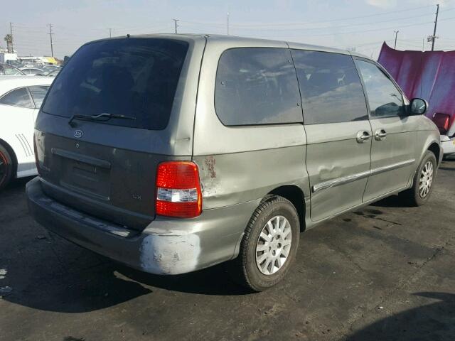 KNDUP131336479684 - 2003 KIA SEDONA EX GRAY photo 4