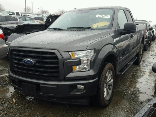 1FTEX1EP6HKE21900 - 2017 FORD F150 SUPER GRAY photo 2