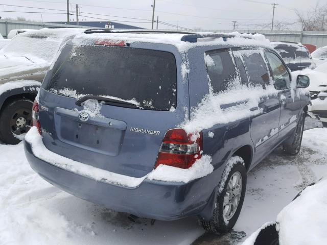 JTEEP21A960172942 - 2006 TOYOTA HIGHLANDER BLUE photo 4