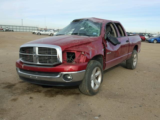 1D7HU18258S543613 - 2008 DODGE RAM 1500 S MAROON photo 2