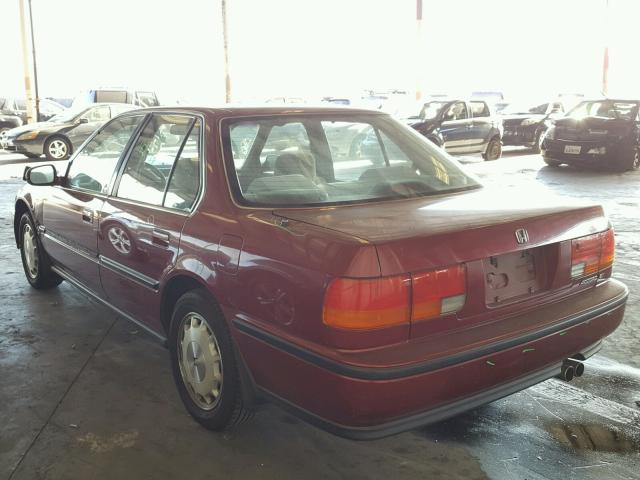 JHMCB7674NC053485 - 1992 HONDA ACCORD EX BURGUNDY photo 3