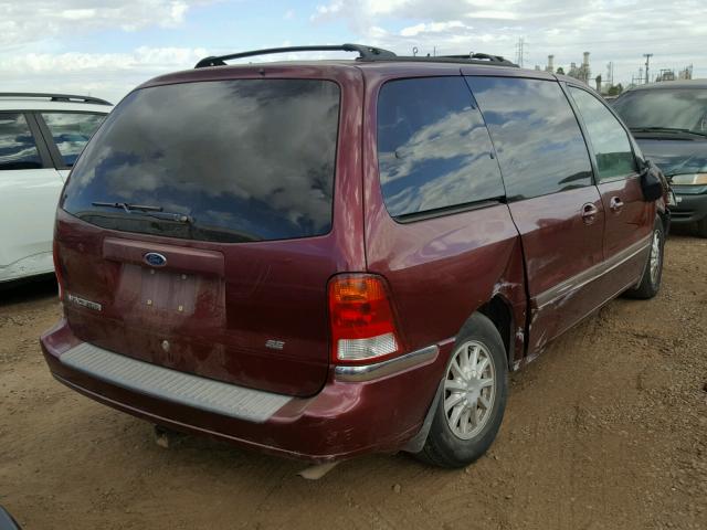 2FMZA5244XBB15707 - 1999 FORD WINDSTAR S BURGUNDY photo 4