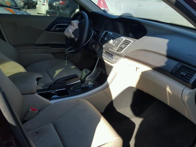 1HGCR2F35EA060567 - 2014 HONDA ACCORD LX BURGUNDY photo 5