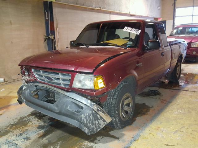 1FTYR14V61TA72681 - 2001 FORD RANGER SUP RED photo 2